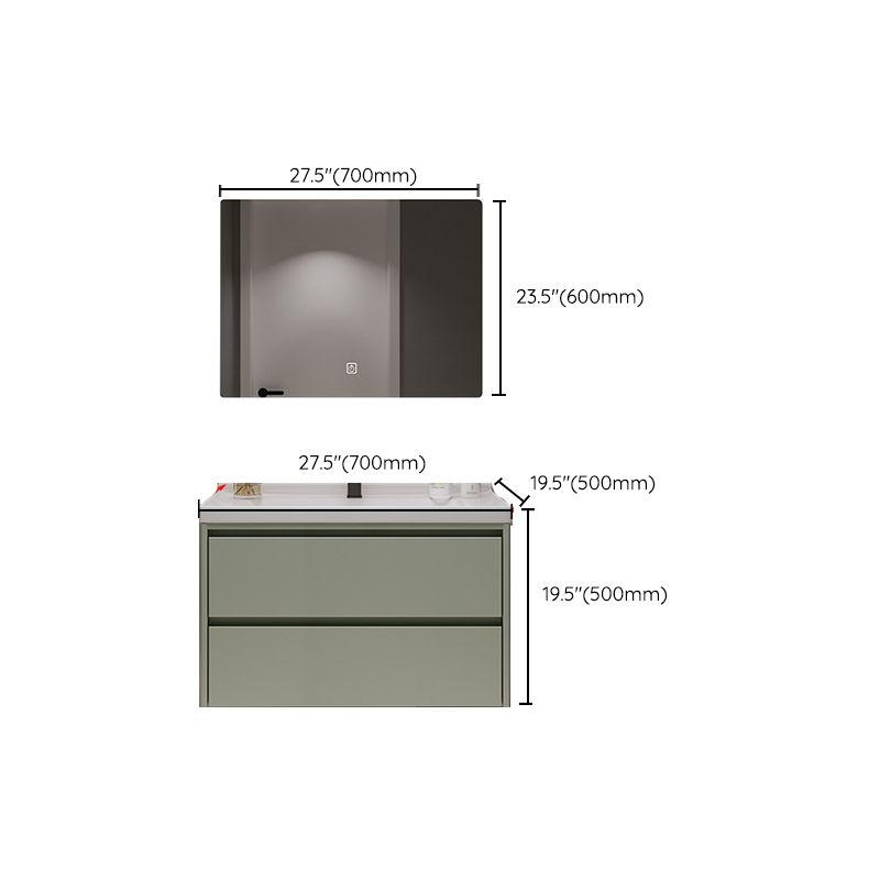 Contemporary Vanity Sink Wall-Mounted Bathroom Vanity Cabinet with Drawers