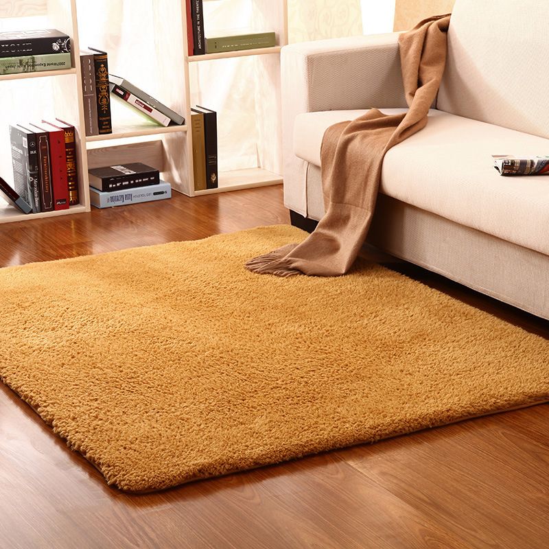 Casual Plain Rug Multi Color Polyster Area Rug Non-Slip Backing Easy Care Washable Carpet for Bedroom
