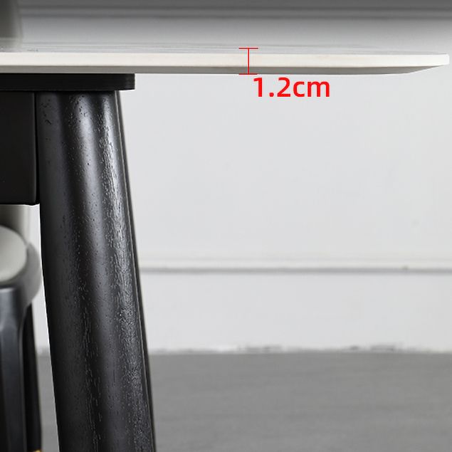 Sintered Stone Top Industrial Table for Restaurant Rectangle Dining Table with 4 Legs