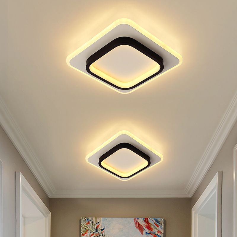 Lámpara de techo de montaje empotrado de estilo nórdico, iluminación LED de montaje empotrado con forma geométrica para dormitorio