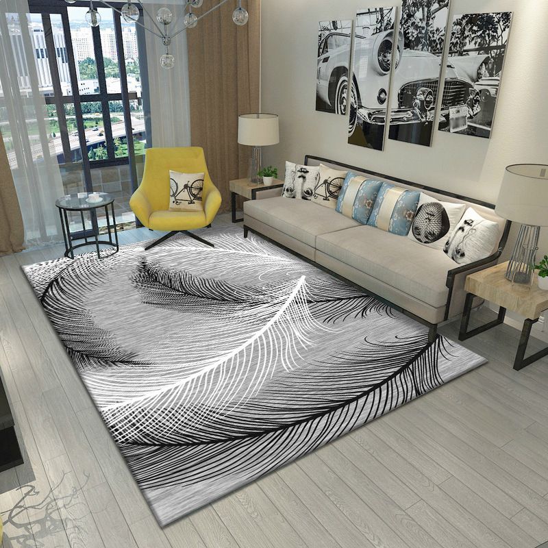 Multicolor Geometrical Color Block Rug Polyester Nordic Rug Pet Friendly Anti-Slip Washable Rug for Great Room