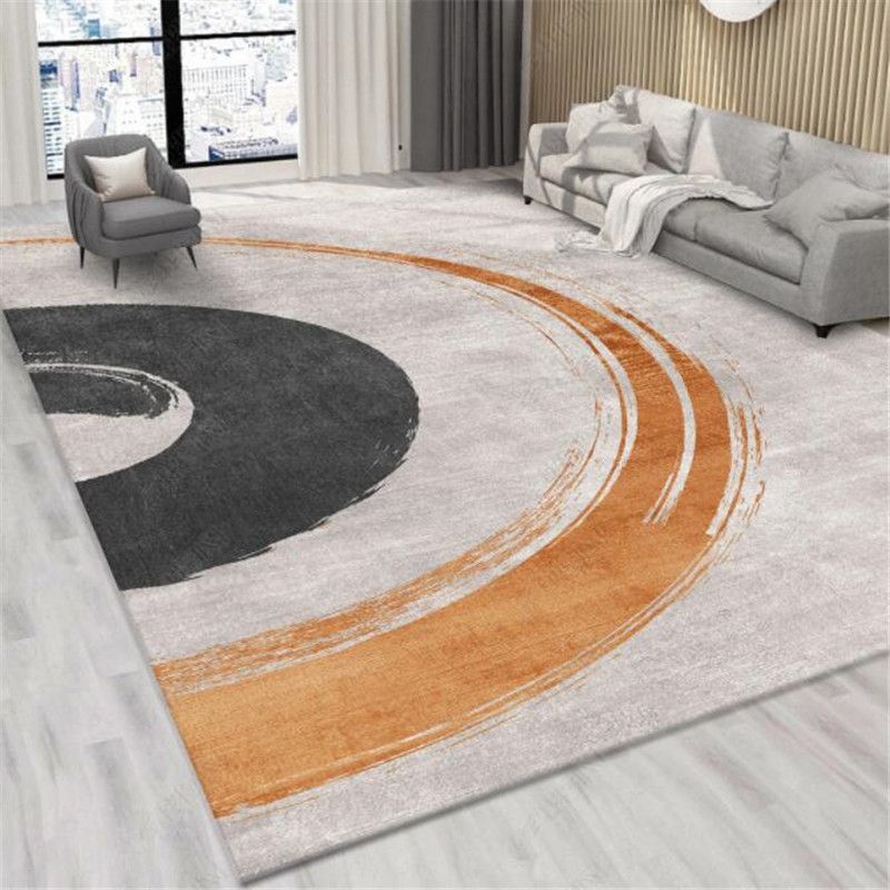 Veelkleurig eenvoud tapijt polyester inkt rendering tapijt onderhoudsvriendelijk tapijt voor huisdecoratie