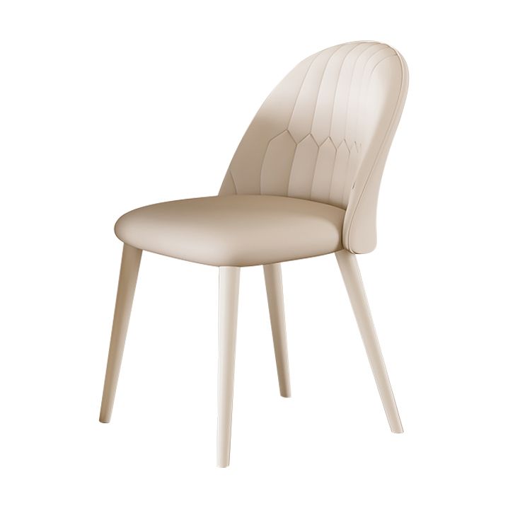 1/5 Piece Oval Shape Stone Top Dining Room Chair Set in White