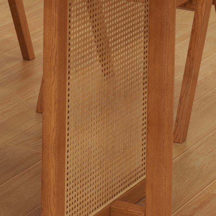 Modern Dining Set 1/2/4/5 Pcs Solid Wood Dining Table and Armless Chairs