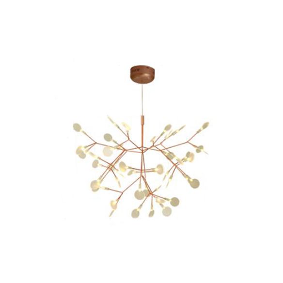 Apparecchiatura a soffitto ramificata nera/rosa in stile contemporaneo 30/45 luci lampadario del lampadario acrilico
