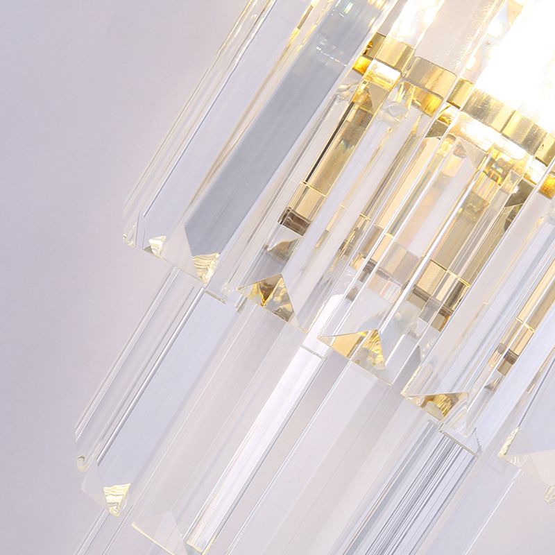 Contemporary Crystal Wall Lamps Metal Wall Light Fixtures for Bedroom