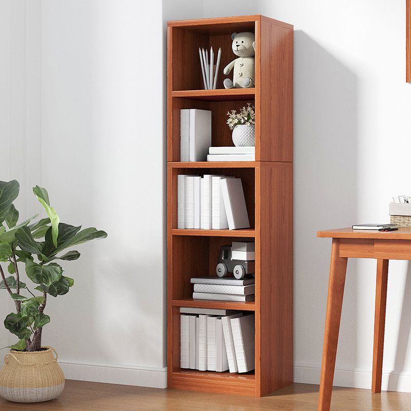 Modern Corner Wooden Shelf Bookcase Closed Back Book Shelf for Study Room