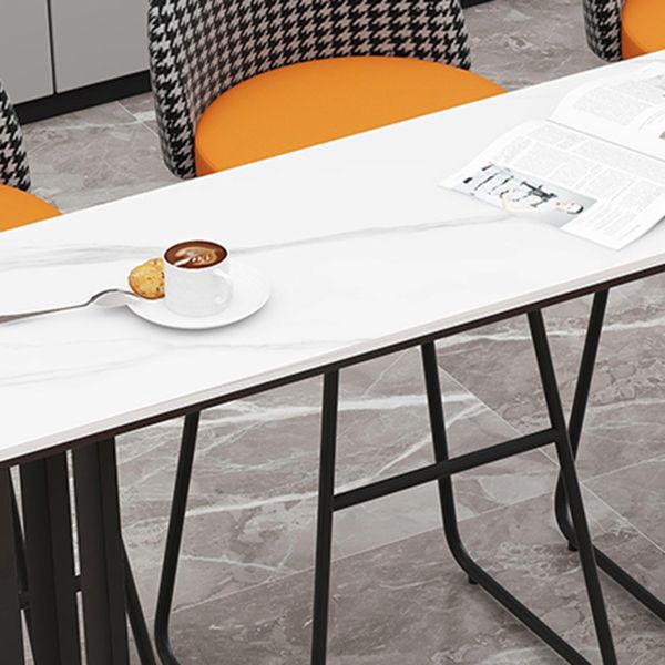 Industrial 1/7 Pieces Bar Table Set Rectangle Stone Counter Table for Living Room