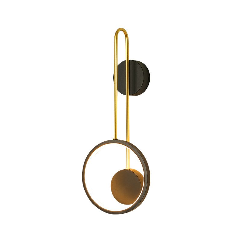 Metalen ronde wandlampen moderne stijl 1 lichte wandverlichtingsarmaturen