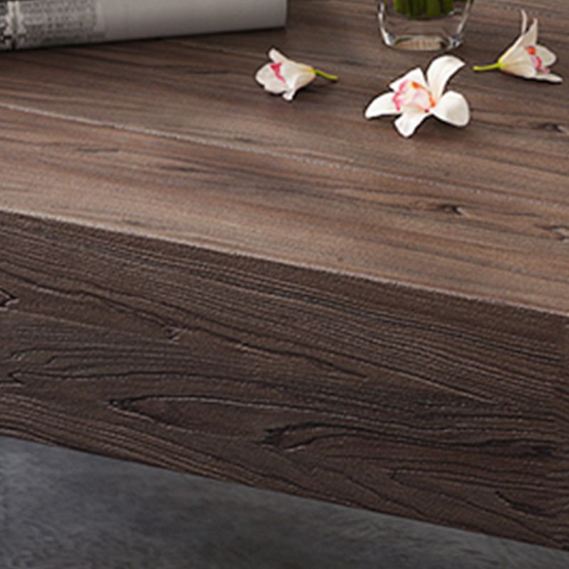 Black Metal Sled Legs Coffee Table Solid Wood Coffee Table for Living Room