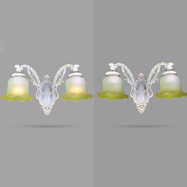 Simple Wall Sconce Modern Living Room Glass Shade Wall Mount Lamp Fixture