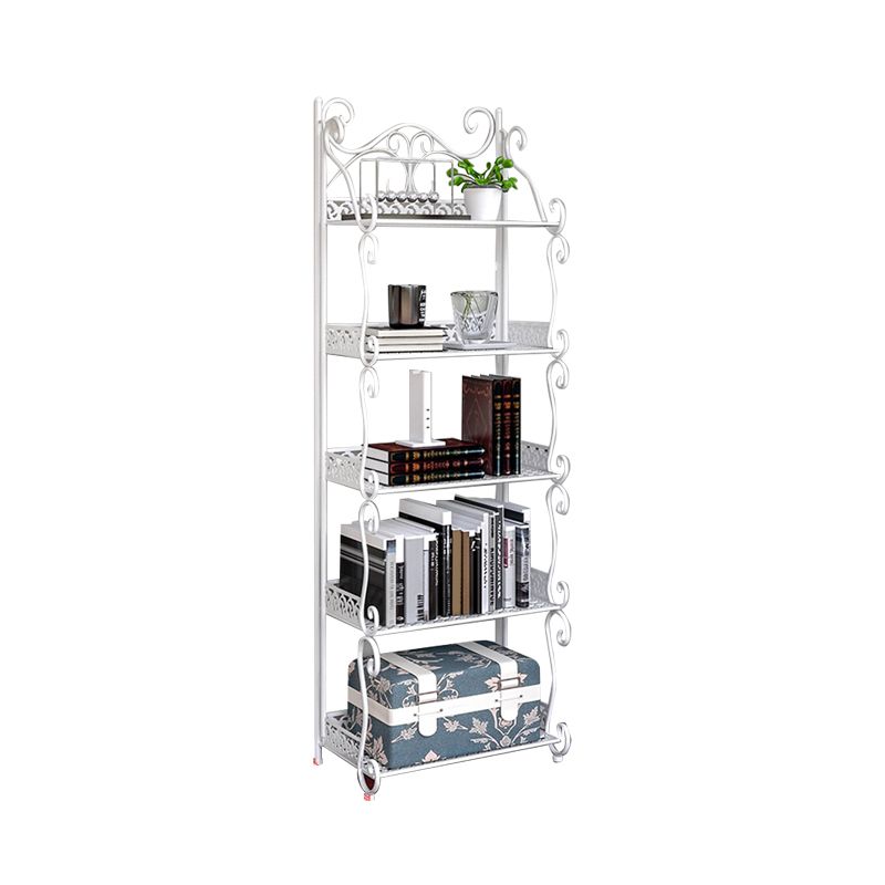 Contemporary Metal Book Shelf Folding Open Back Bookshelf Shelves Included