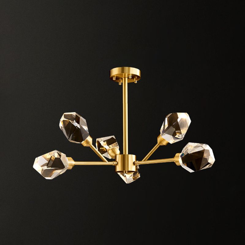 Modern Minimalist Style Spray Hanging Pendant Lights Crystal Pendant Lamp for Living Room