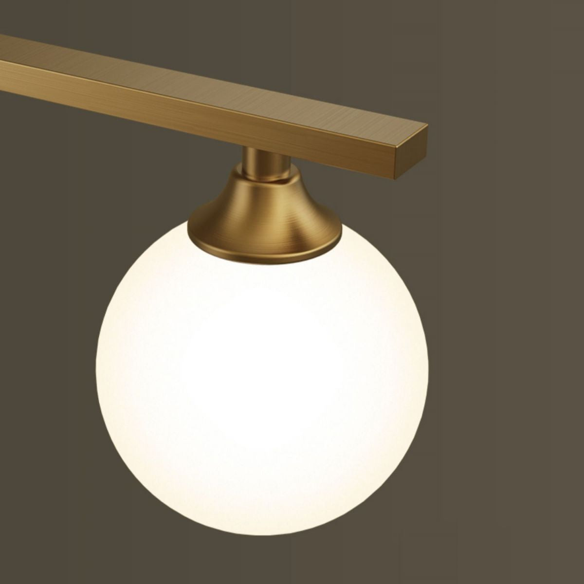 Simplicity Ball Shade Island Pendant Light Milky Glass Dining Room Hanging Light