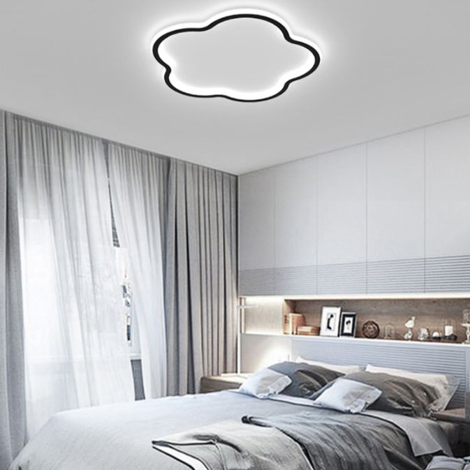 Flower Bedroom Flush Ceiling Light Metal LED Simplicity Flush Mount Light Fixture