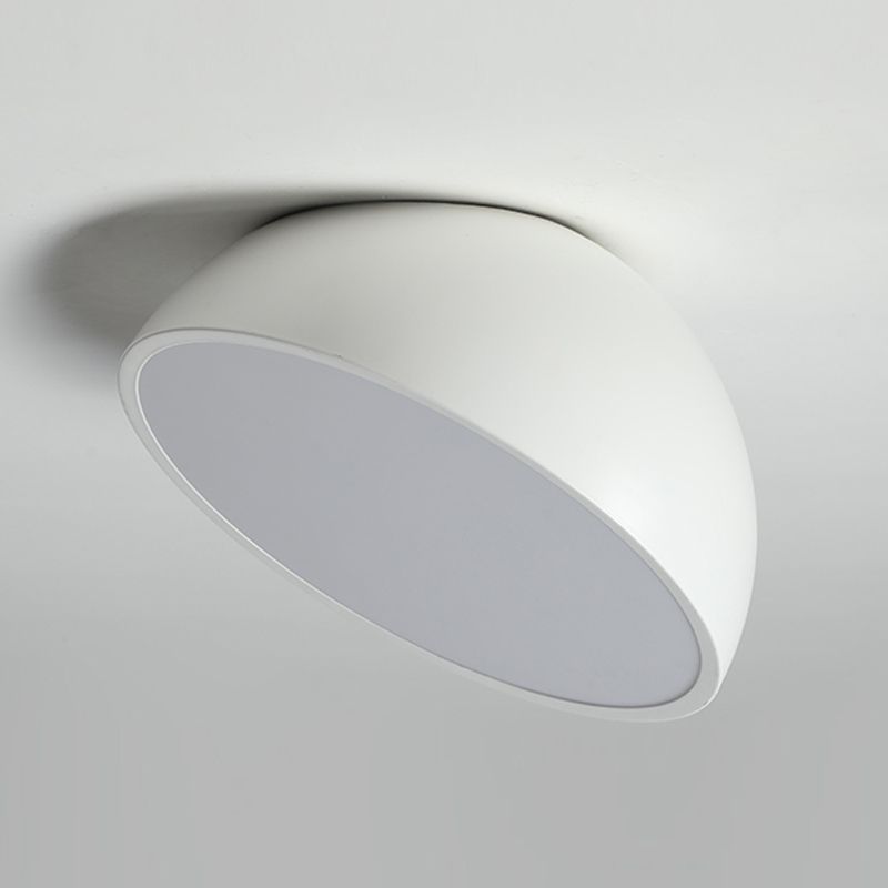 Modern Minimalist LED Flush Mount Iron Hemisphere Sconce Ceiling Light with Acrylic Shade