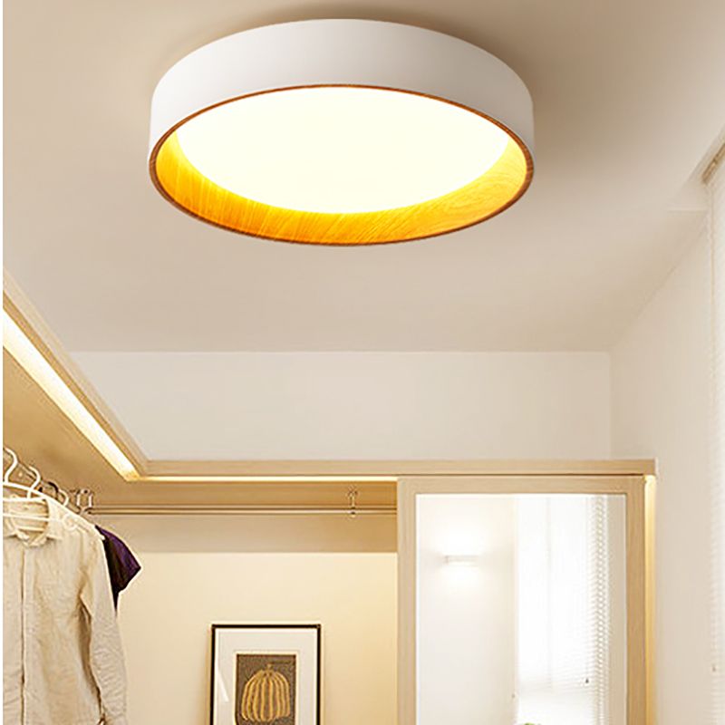 Modern Flush Mounted Ceiling Lights Simple Wooden LED Flush Mount Lighting