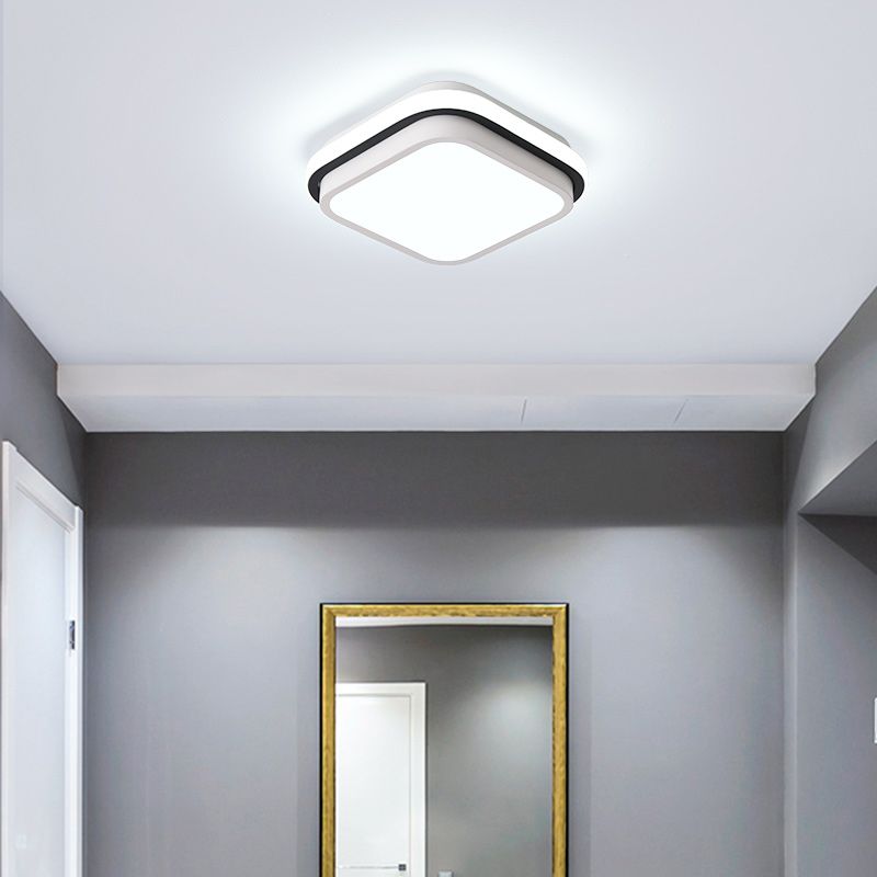 Accesorio de iluminación de techo LED de montaje empotrado contemporáneo, luz de montaje en techo para vestíbulo