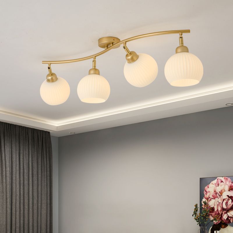 Modern Simple Iron Ceiling Light Ball Shape Ceiling Lamp for Bedroom