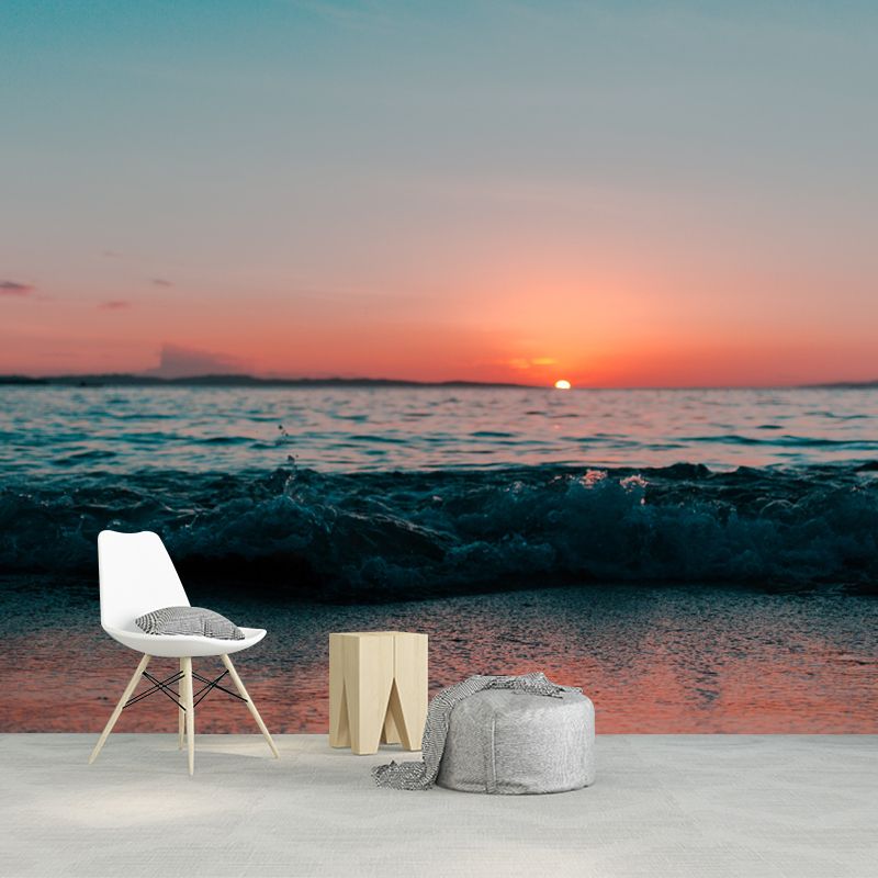 Sea Beach Tropical Wall Mural Modernism Wall Decoration for Sitting Room