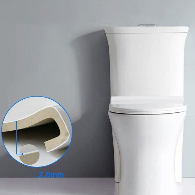Modern Concealed Tank Toilet Floor Mounted One Piece Flush Toilet with Toilet Seat