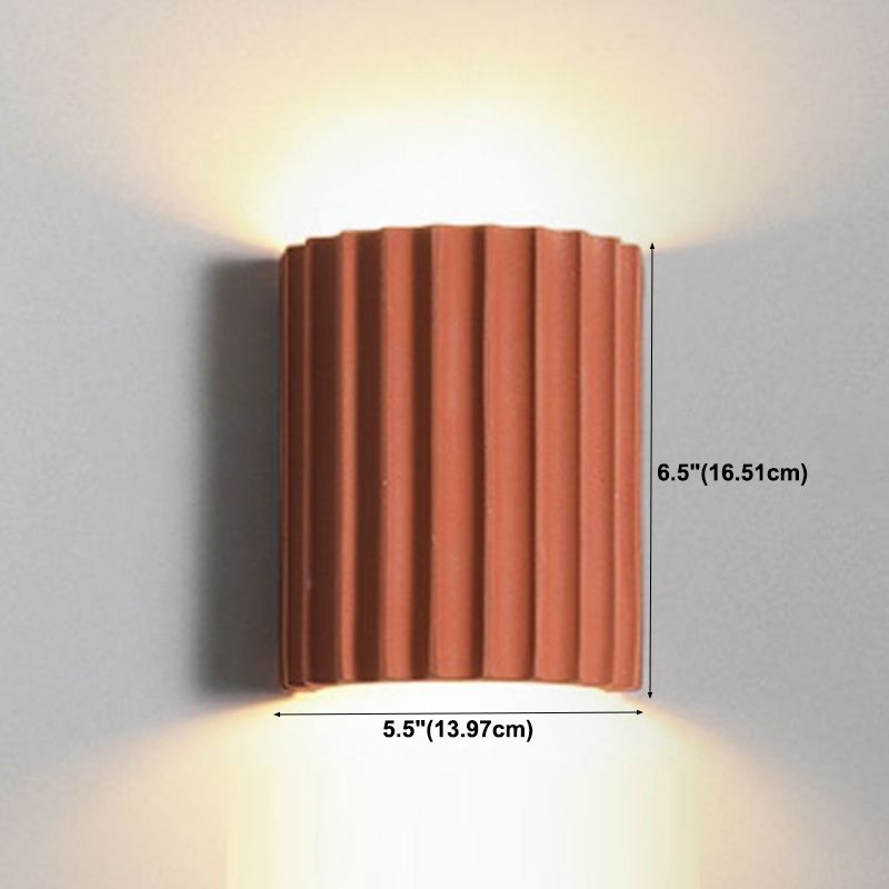 Half-Cylinder Wall Sconce Lighting Modern Style Metal 2 Lights Wall Washer Sconce