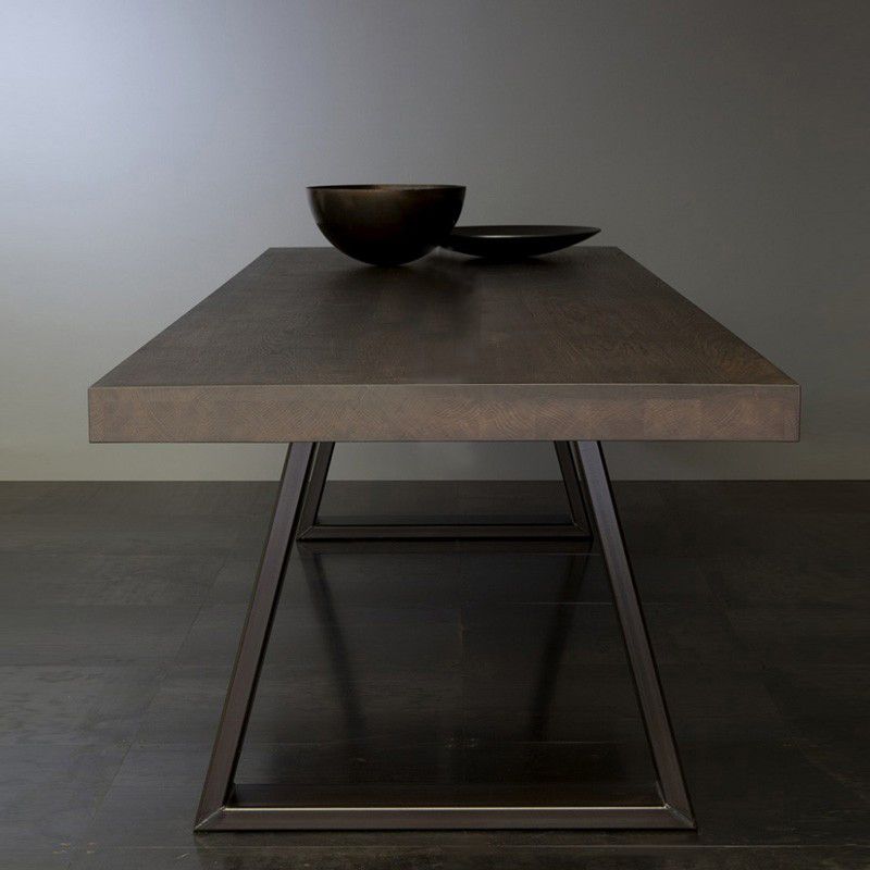 Wooden Table Medieval Modern Style Simple Family Rectangular Dining Table