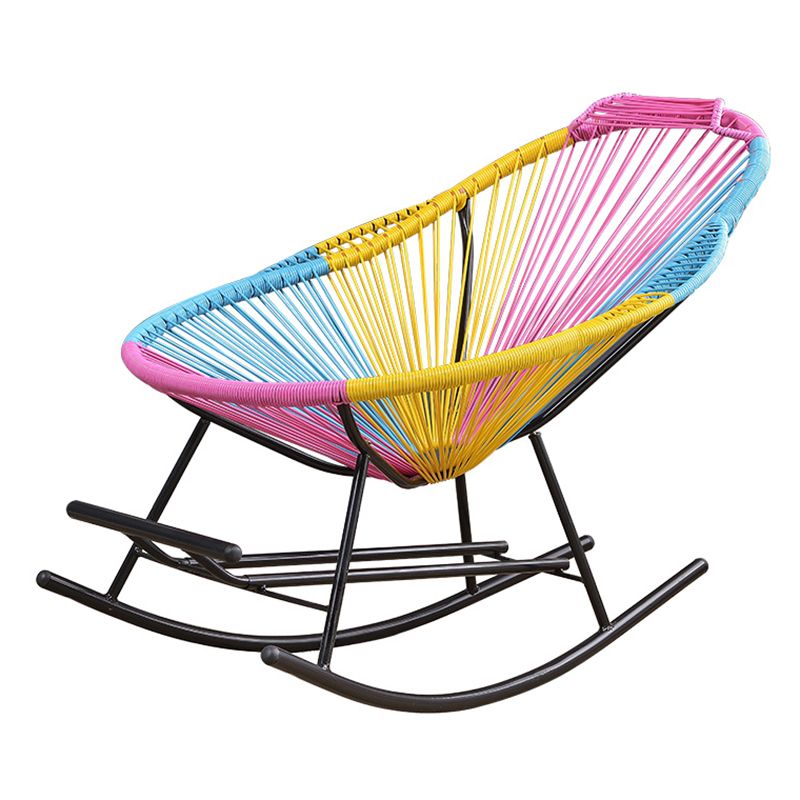 Modern Minimalist Rocker Chair Metal Frame Spindle Rocker Chair for Home