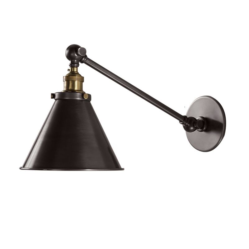 Modern Wall Sconce Cone Shape Wall Light with Metal Shade for Bedroom
