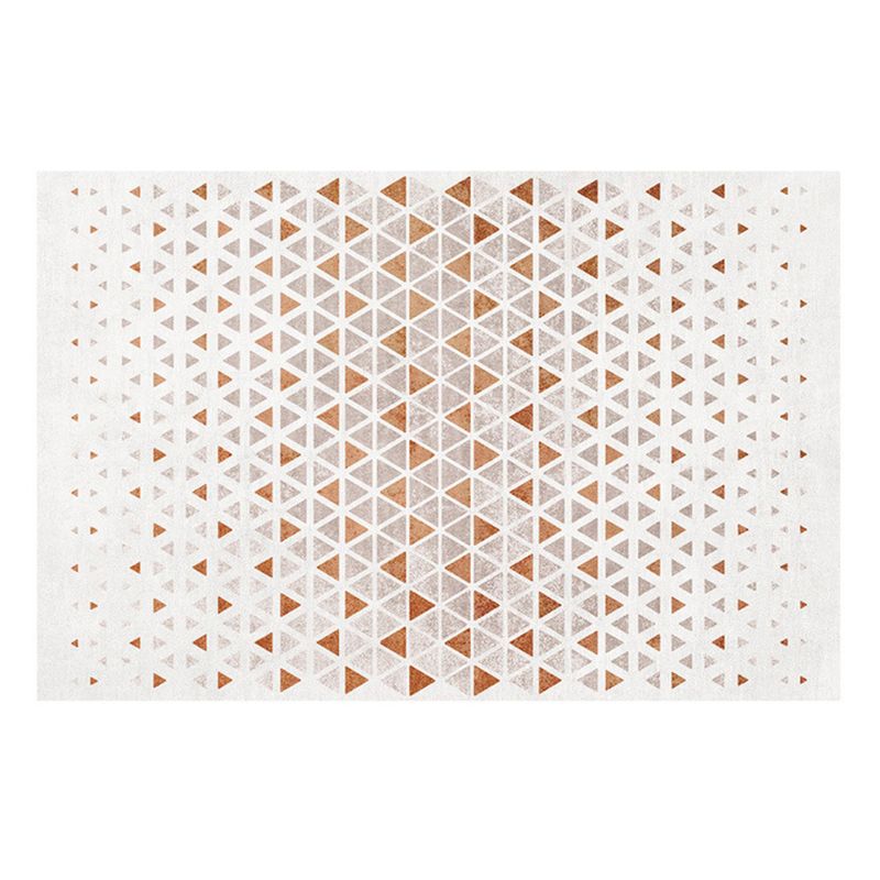 White Modern Rug Graphic Polyester Area Rug Washable Rug for Home Decor