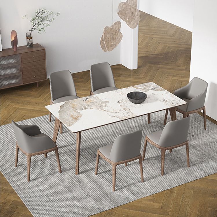 1/4/5 Pcs Sintered Stone Dining Room Set Dining Room Table and Chair Set