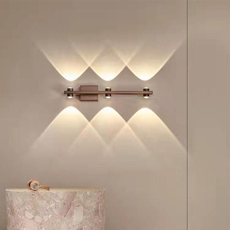 Aluminum Linear Wall Light Fixture Postmodern LED Up Down Wall Sconce