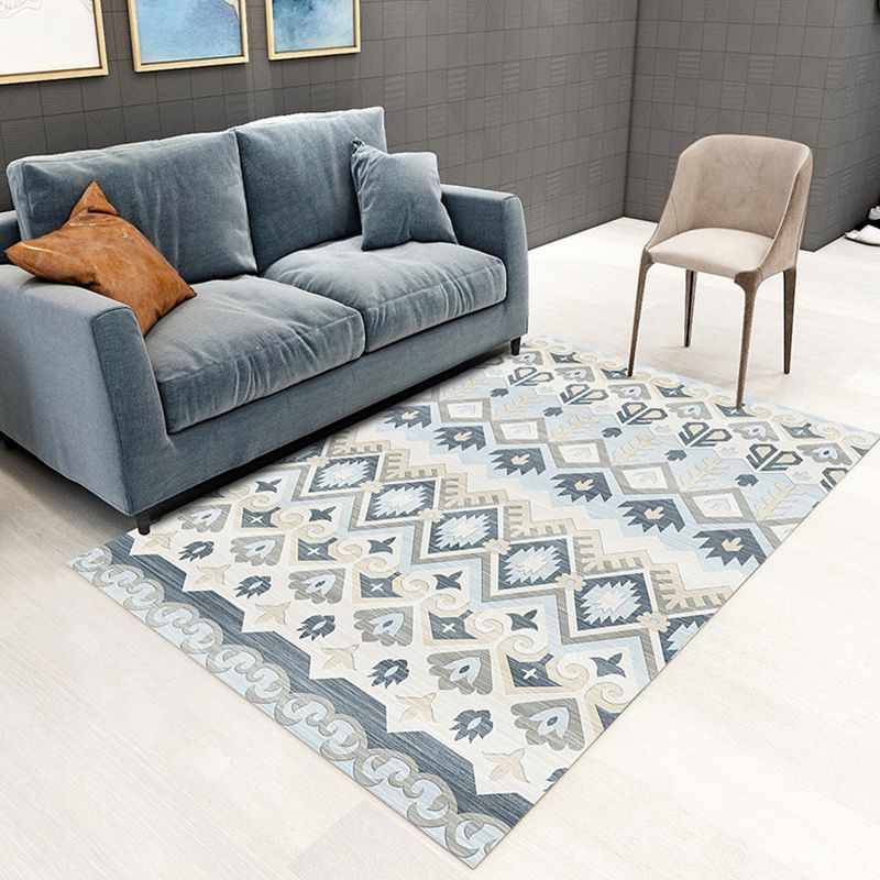 Contemporary Marble Surface Indoor Carpet Polyester Rug Pet Friendly Area Rug for Home Decoration