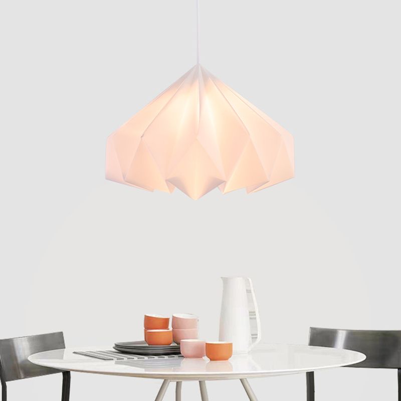 Simplicité Style moderne Hanging Light Geometry Shade Lighting White Lighting For Bedroom