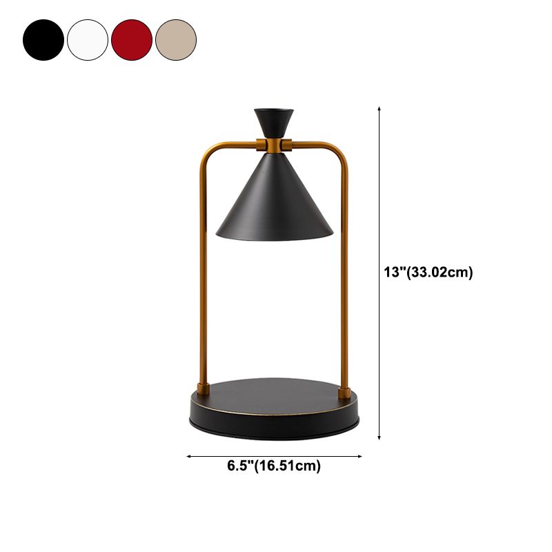 Lámpara de escritorio de metal nórdico, lámpara de mesa de cera fundida para aromaterapia para dormitorio