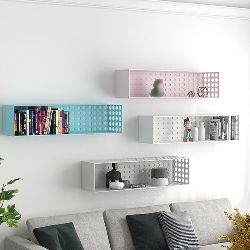 Iron Wall Mounted Bookshelf Industrial Closed Back Bookshelf