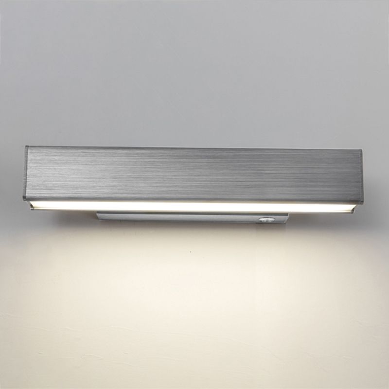 Rotatable Rectangle Wall Light Modern Style Metal 1-Light Wall Mount Light