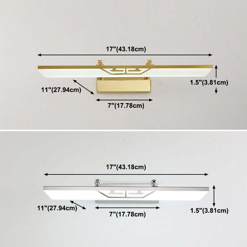 Vanité moderne en acier inoxydable Géométrie LAMPE LED évolutive LED LED pour chambre à coucher