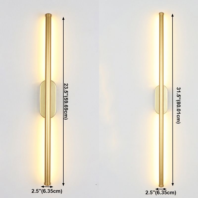 Obelle linéaire Mall Murce Style moderne 1 Light Mur Mur Mount luminaire en or