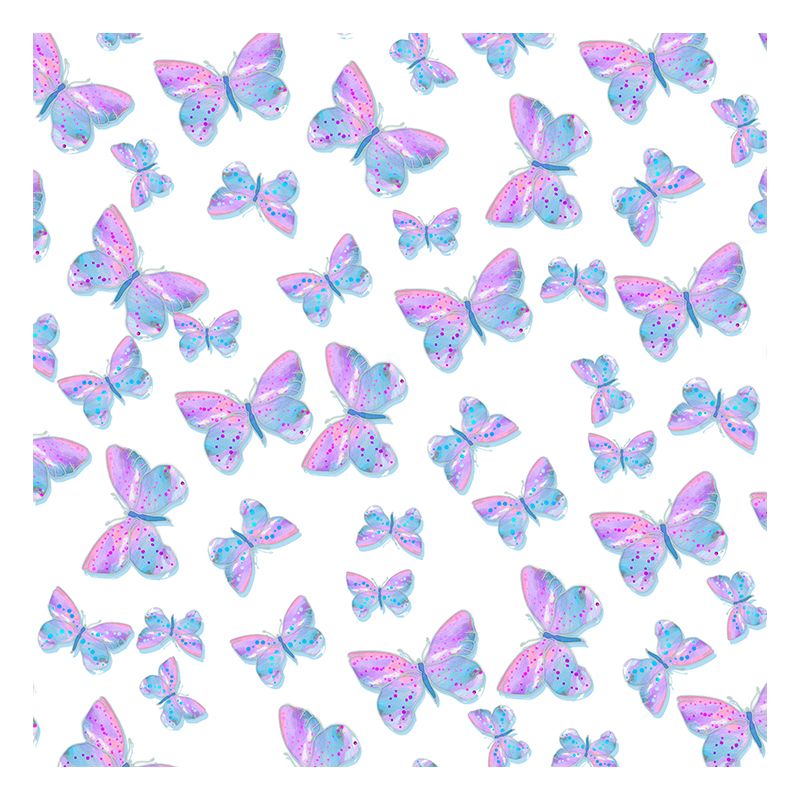 Environment Friendly Mural Wallpaper Butterfly Illustration Bedroom Wall Mural