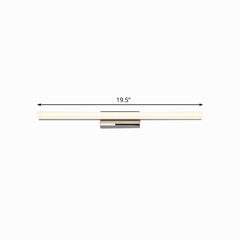 Ultra-Thin Vanity Lamp Nordic Acrylic 16"/20" Dia LED Indoor Sconce Light Fixture in Silver, Warm/White Light