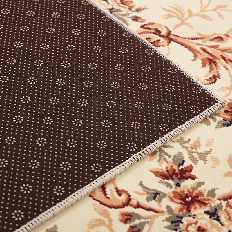 Tapis à imprimé floral multicolore Polyester tapis anti-glissement