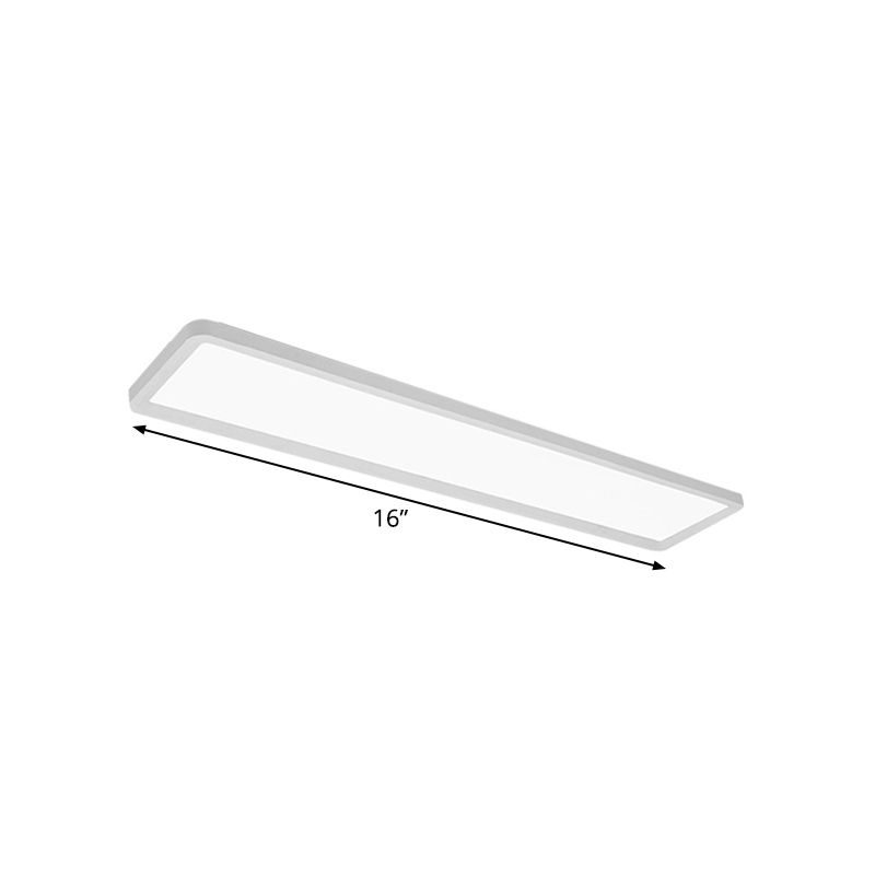 Lámpara empotrada ultrafina rectangular simple de hierro de 16 "/ 19,5" / 31,5 "L LED para montaje en techo de puerta en luz cálida/blanca