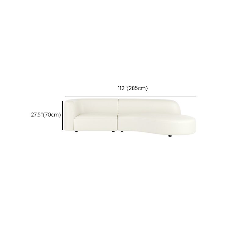 Durable Sectionals Stain-Resistant Square Arms Sofa for Living Room