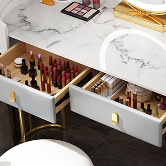 Adjustable Makeup Counter Lights Vanity Dressing Table with Drawer