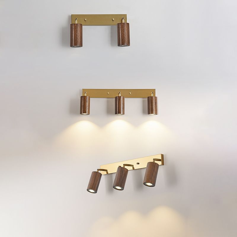 Économie tubulaire rotative Gamique en bois nordique LED LED MALLED MURD