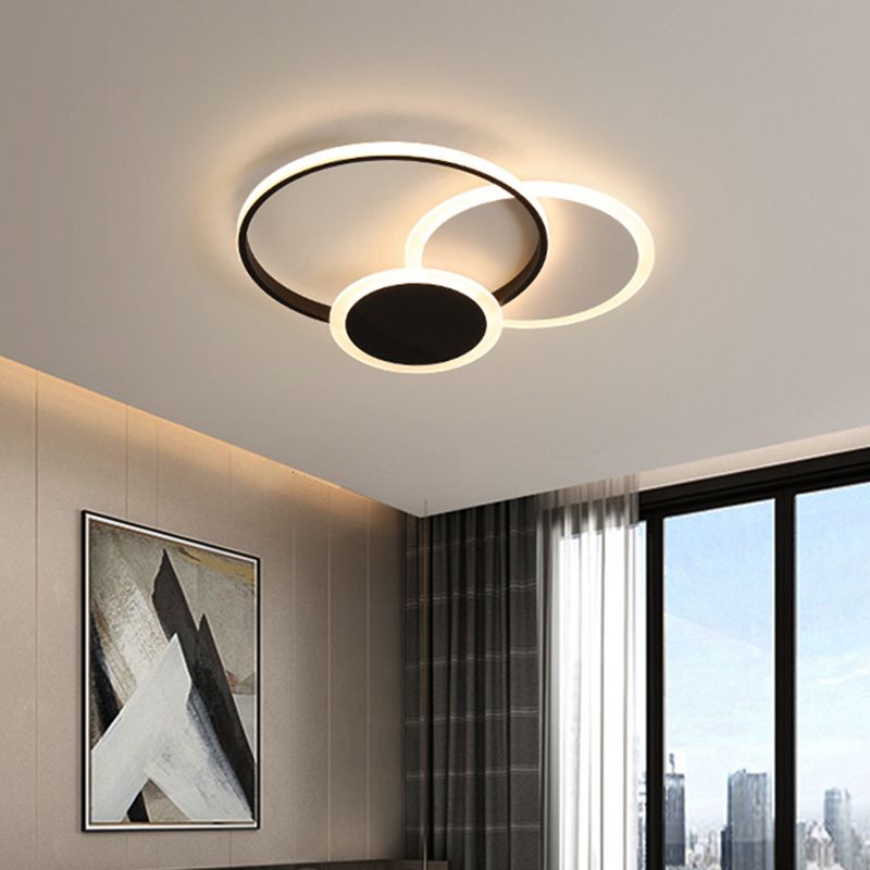 Cirkels dicht bij plafond verlichting minimalistische stijl metalen LED flush mount verlichting