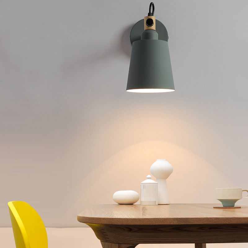 Macaron Empire Shape Wall Sconce Metal 1 Light Sconces for Bedroom