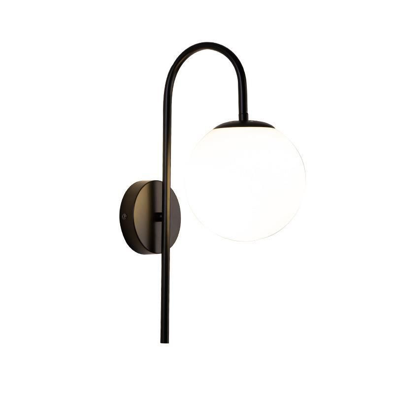 Ball Glass Shape Wall Light Modern Style 1-Light Wall Light Sconce