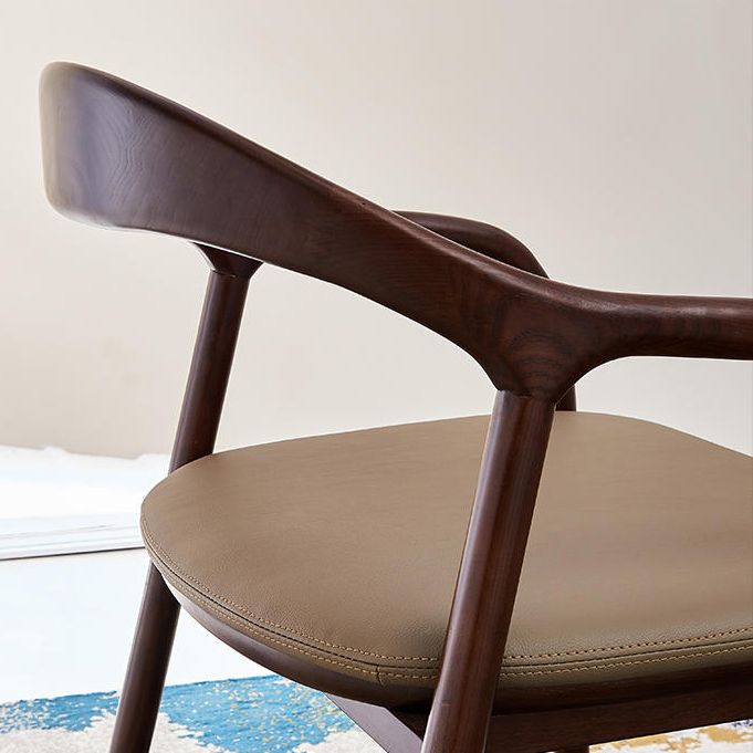 Silla de madera de fresno de estilo tradicional, juego de sillones con respaldo abierto para comedor y cocina